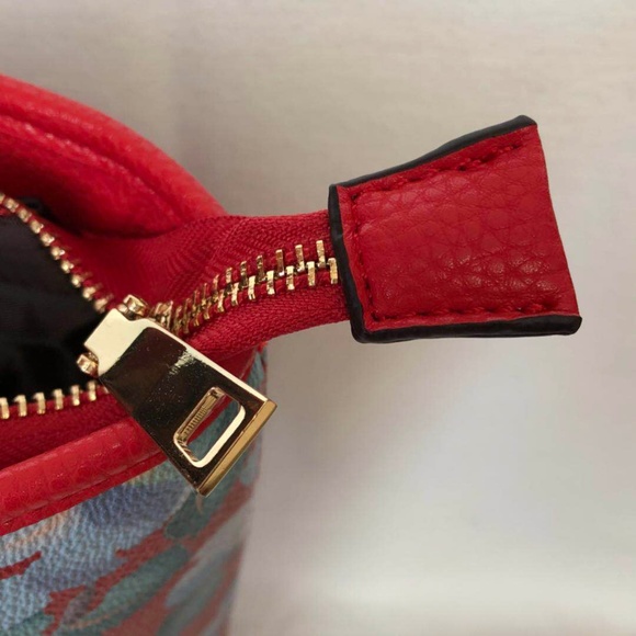 Cooco Design Handbag Shoulder Tote - Red Floral - Picture 8 of 8